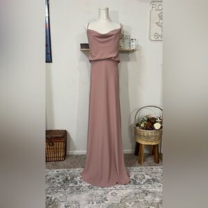 Bianca by Jenny Yoo in Whipped Apricot Pebbled Crepe | Stylish Bridesmaids Dress